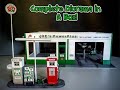 Joe's Service Gas Convenience Station Diorama 1/24 Scale Model Kit Build How To Assemble Paint Decal