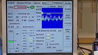 146.940 repeater in action on IFR 2975 Monitor. - Video-C