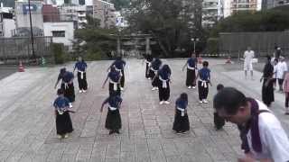 2014長崎くんち　八幡町・弓矢八幡祝船　剣舞　諏訪神社　場所踏み　20140807 184316