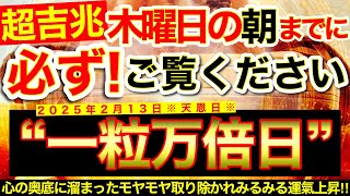 ”一粒万倍日”の明日の朝までに必ずご覧ください⚠️【2月13日(木)大大吉日】心の奥底に溜まったモヤモヤが取り除かれみるみる運氣上昇※新たな挑戦始まる！【奇跡が起こる高波動エネルギー・邪気祓い動画】