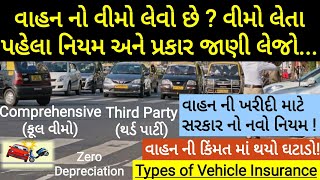 Vehicle insurance types | changes in motor vehicle insurance 2020 | વાહન વીમા ના પ્રકાર વિશે જાણો