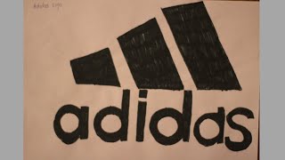 How to draw Adidas logo easy drawing