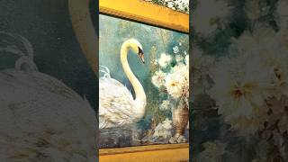 How to blend #decoupage papers. #swan #diyhomedecor #painting