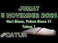 [CATUR] Bacaan Liturgi 5 November 2021