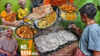 BRAHMAPUR best Rava Dosa \u0026 Onion Curry with Muda Chutney Only 40₹/- | Dandapani Hotel | Street Food