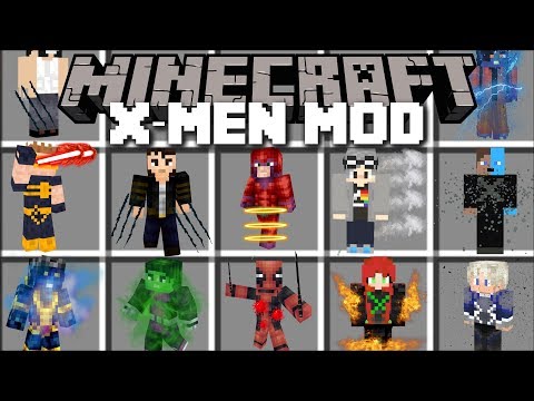 Minecraft Xmen Superhero Mod Fight Wolverine And Transform - 