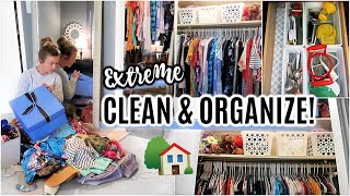 EXTREME CLEAN WITH ME | DOLLAR TREE ORGANIZATION IDEAS | DECLUTTERING & ORGANIZING MOTIVATION!