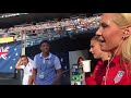 Alex Morgan & Allie Long scouting the competition 👀   #ToN2017