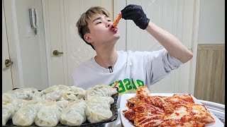 꽃돼지 오늘 담근 배추겉절이 밥도둑 새우왕만두 3분 오뚜기 짜장 한식먹방[korean food]mukbang Eating show 吃播