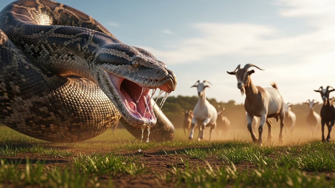 Giant Python Caught Alive While Attacking A Herd Of Goats рџђќ Youtube