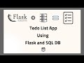 Todo List App With Flask Python and SQL Database