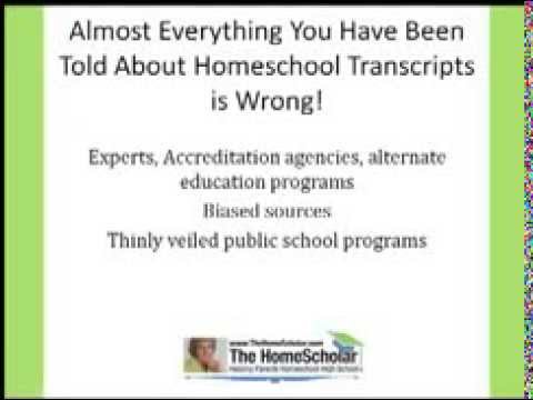 How to write a high school transcript home school