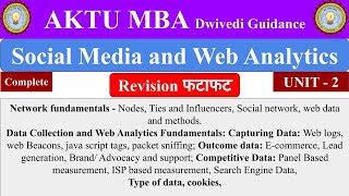 3 | Social Media and Web Analytics, Network Fundamentals, Web Data, Data Collections, Cookies