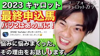 【競馬】【一口馬主】【キャロット】2023年キャロット通常募集、最終申込馬を発表！バツ2最優先はなんとあの馬に！？悩みに悩みまくった、その理由をお話しします。マジで過去1で悩んだ…