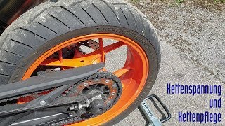 Motorrad Schrauberstunde: Kettenspannung und Kettenpflege