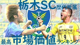 【栃木SC】 歴代所属選手 最高市場価値ランキング