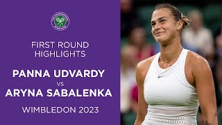 Sabalenka Storms To Win | Panna Udvardy vs Aryna Sabalenka | First Round Highlights | Wimbledon 2023