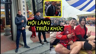 Hội làng Triều Khúc l Đào Hồng Sơn bị nữ đô vật hơn trăm cân đè bẹp l Bóng đá sôi nổi