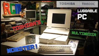 TOSHIBA T6600C 486DX $7000 LUGGABLE PC from 1994 Part 1 RESTORATION