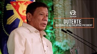 WATCH: Duterte inaugurated as Philippine president