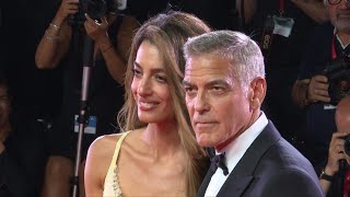 George and Amal Clooney hit the red carpet in Venice | AFP