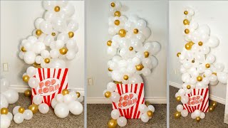 Popcorn party balloons decoration ideas| popcorn balloons | anniversary party celebration