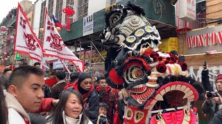 2023 舞狮爆竹闹新春 曼哈顿华埠 人山人海 喜气洋洋 Lunar New Year Celebration In Chinatown