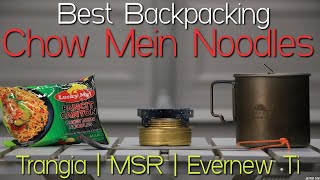 Trangia Alcohol Stove | MSR Titan Kettle | Evernew Titanium | BEST Backpacking Chow Mein Noodles !!!