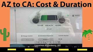 Driving an EV from Arizona to California! Cost and Duration