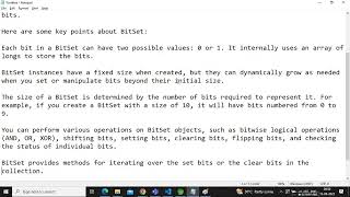 BitSet in Java