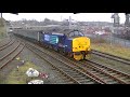 northern rail cumbrian coast loco haulage drs 37419 tnt dbso 9704 2c47 carnforth 200317