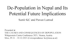 WIC2021: Samir KC - Depopulation in Nepal and its potential future implications