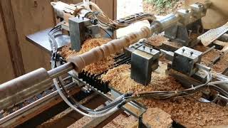 CNC lathe wood 4 axis hand made (DIY)