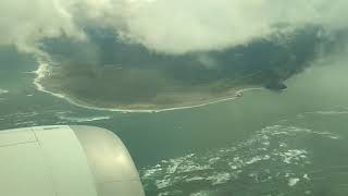 Air New Zealand ニュージーランド航空でオークランド到着！南太平洋の美しい海！Landing Auckland Airport! beautiful pacific sea view