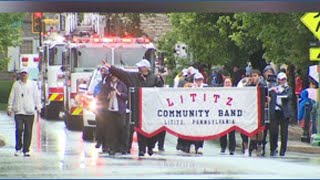 Attendees at the Memorial Day parade in Lititz braved the elements to pay their respects