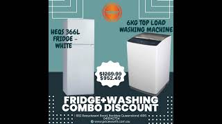 GUESS WHAT? 6KG WASHING \u0026 336L FRIDGE ONLY $952.49. ALL BRAND NEW😍