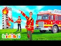 Firefighter Kids Save the Day: Team to Rescue! 🚒🔥Educational Fire Truck Videos for Kids | Kidibli