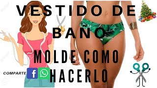 VESTIDO DE BAÑO BIKINIS  MOLDES COMO HACERLOS