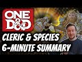 Summarized in 6 Minutes: Cleric-Species One D&D UA All Changes