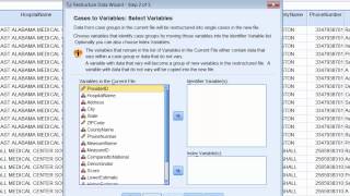 Restructure SPSS data from long to wide format