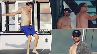 Leonardo DiCaprio and Tobey Maguire join many beauties on a yacht during their vacation in St Tropez