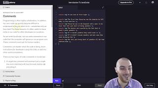 Codecademy - Comments - Introduction to JavaScript Exercise 3