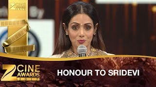 Salman Khan Honors SRIDEVI Kapoor | Zee Cine Awards 2017