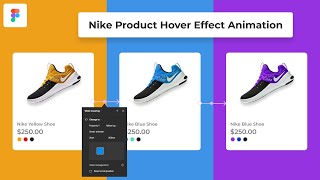 Nike Product Hover Effect Prototype Animation figma tutorial