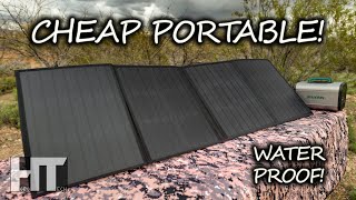 DIRT CHEAP WATERPROOF 100w SOLAR Kit! Beaudens 100 Watt Portable Folding Solar Panel Review