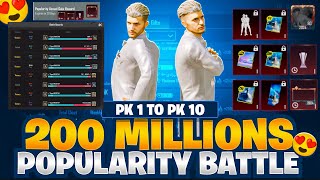 Pk1 To Pk10 Battle Journey ☠️ | 800K $ Spending 🤑 | 20 MILLION POP 🤡 \u0026 UNREAL FIGHTS 💩☠️ #pubg