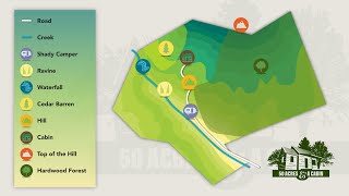 A Map Guided Tour of our 50 Acres of Remote Off Grid Land