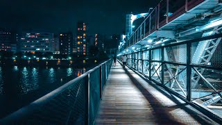 【4K】Sumida River Walk (すみだリバーウォーク - 夜の東京散歩)