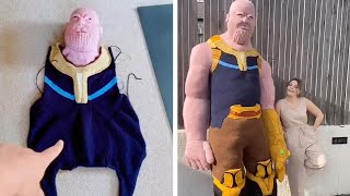 Woman Creates Life-Sized Knitted Thanos