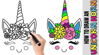 How To Draw An Cute Unicorn Horn Kawaii ★ Cute Easy Drawings Tutorial For Beginners Step By Step